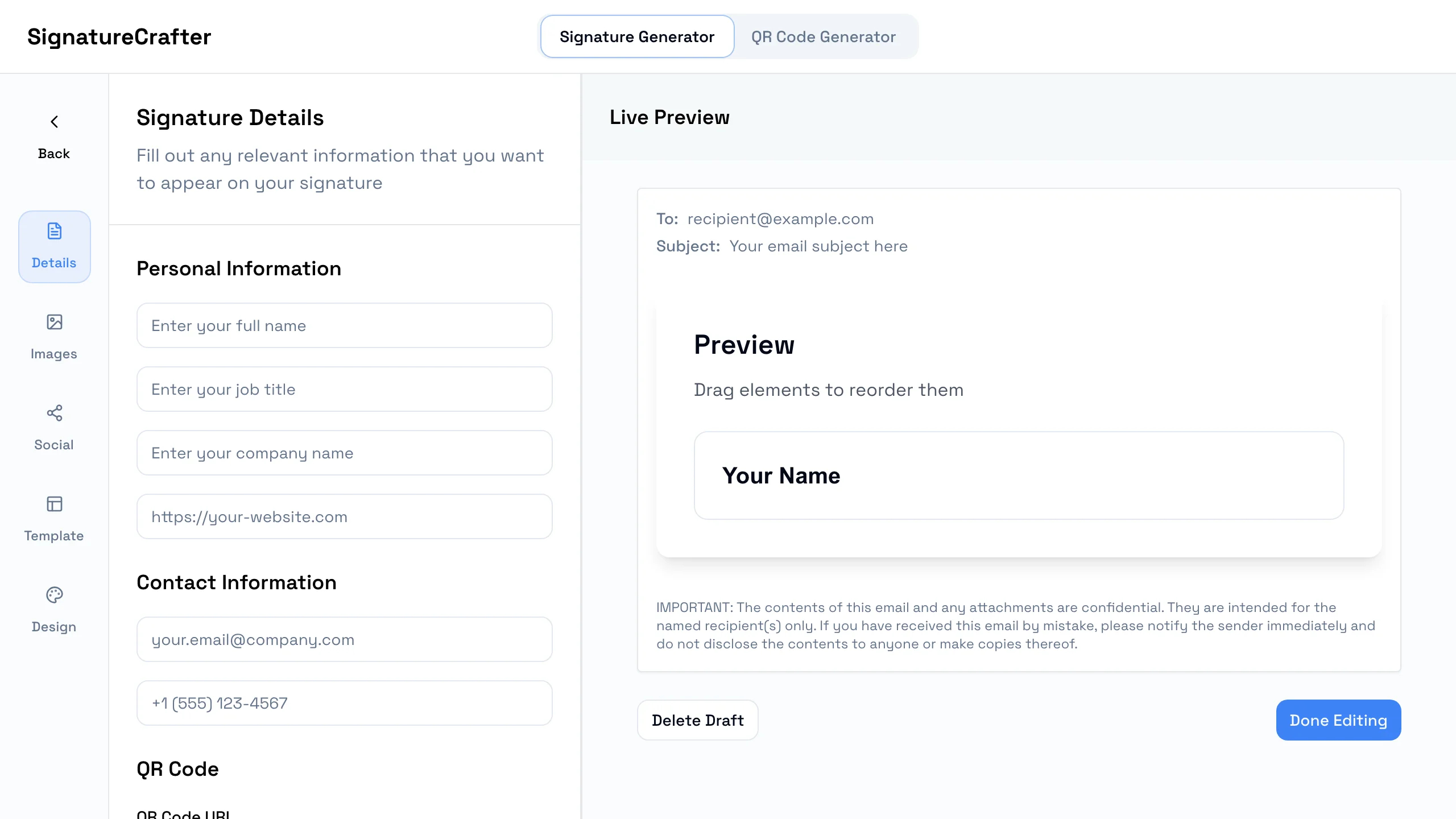 Loading preview of SignatureCrafter